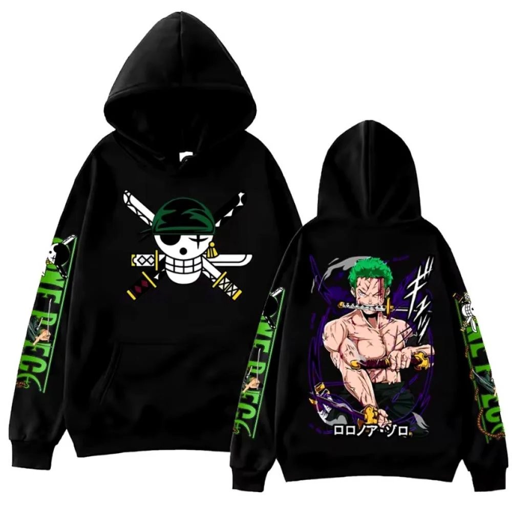 Anime Cosplay Shop - Новая толстовка-худи One Piece Zoro с
