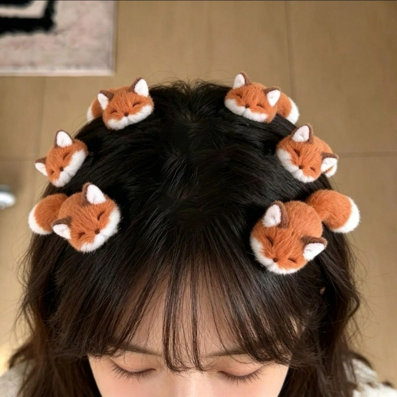 Anime Cosplay Korean Girl - 1/4 шт. 3D плюшевые заколки для