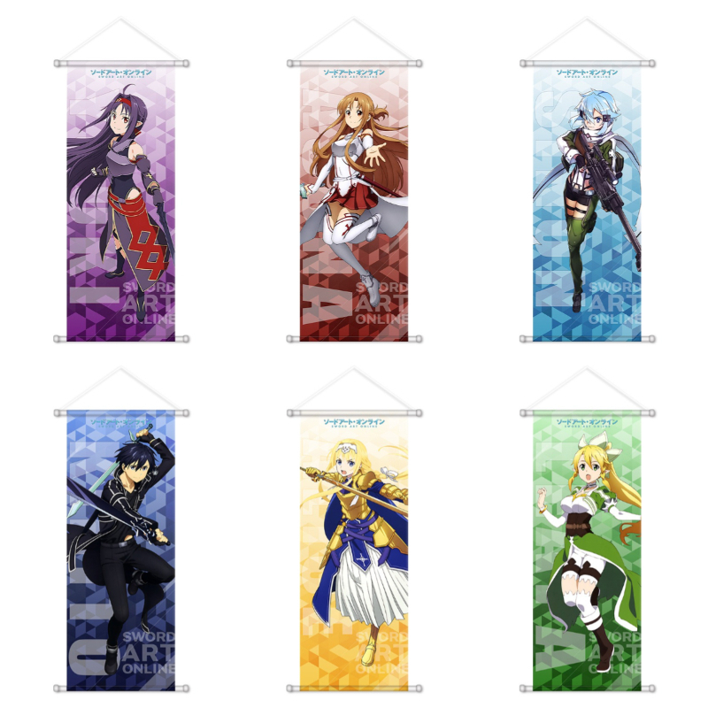 Sword Art Online Cape - Аниме-постеры Sword Art Online: Асуна, Кирито,