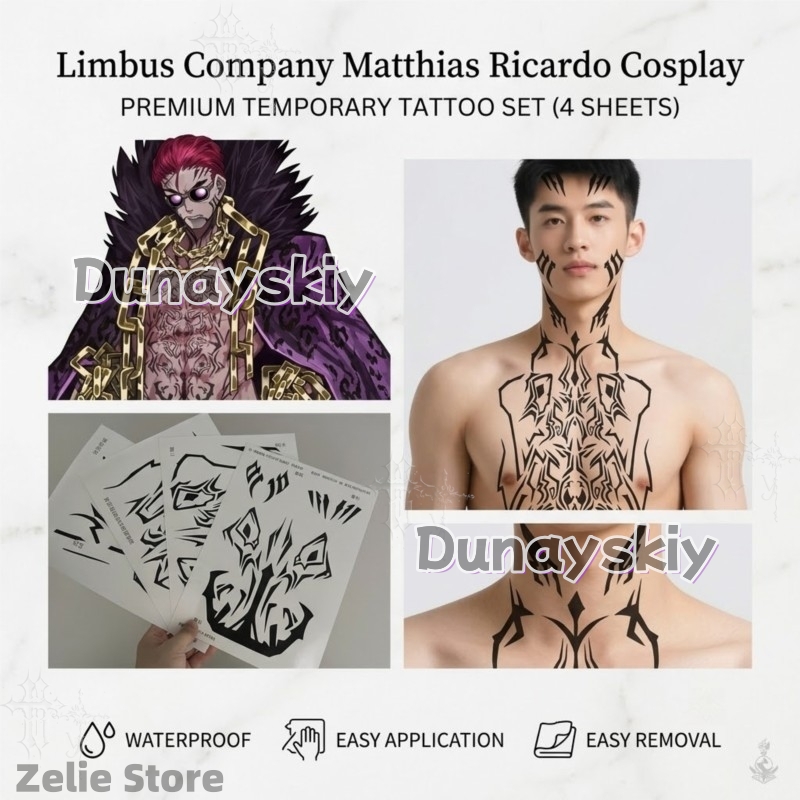 Наклейки-тату Limbus Company:  – обзор и цена Anime Cosplay Face