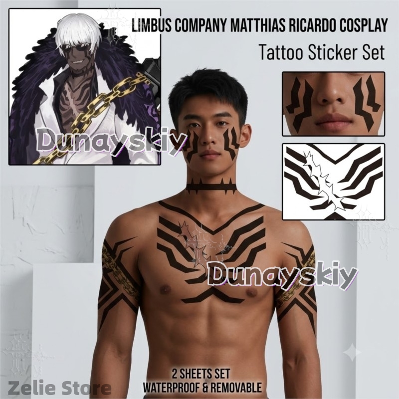 Наклейки-тату Limbus Company:  – обзор и цена Anime Cosplay Face