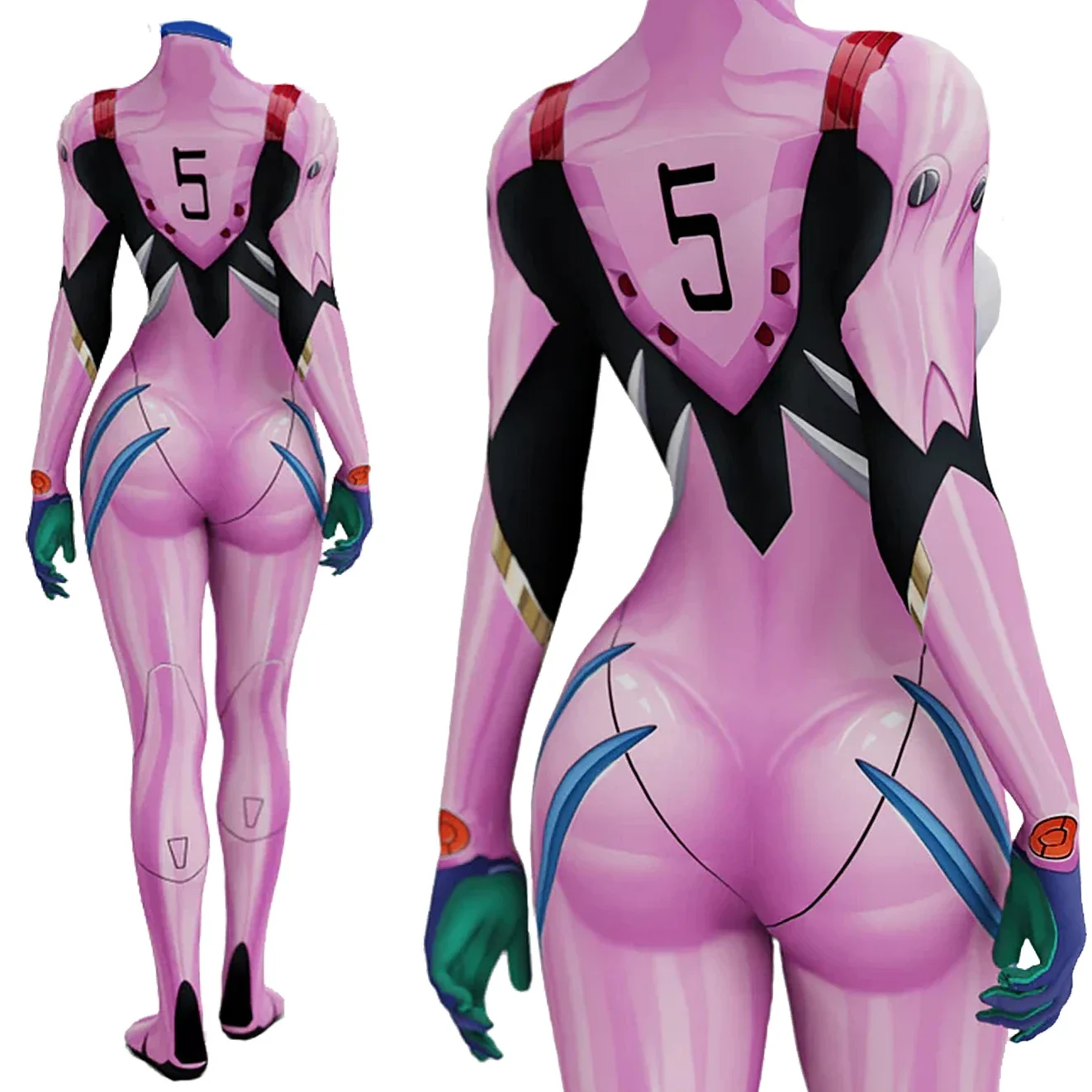 Аниме EVA 05 Макинми Косплей К – обзор и цена Anime Cosplay Jumpsuit